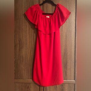 Wilfred Red Off the Shoulder Dress - XS